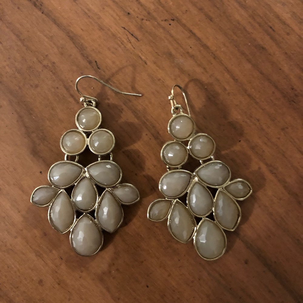 Taupe Faceted Dangle Gold Earrings from Target